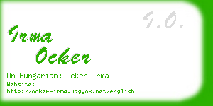 irma ocker business card